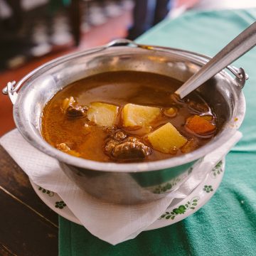 Goulash on table