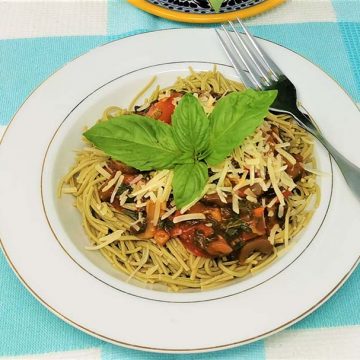 Mushroom Basil Pasta with Edamame-1