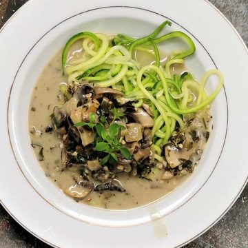 Zoodles w Mushroom Marsala Sauce Main