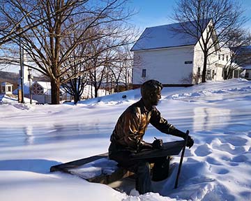 Poet Robert Frost in Winter